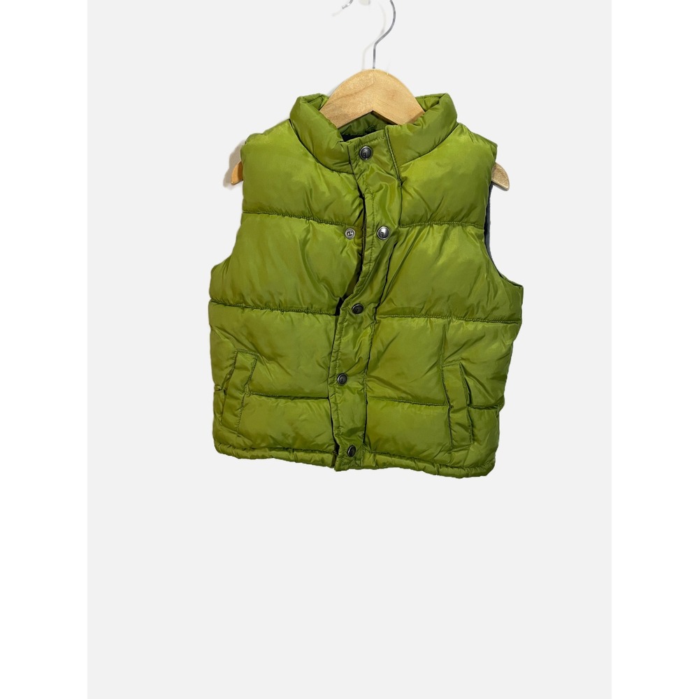 Gymboree Puffer Vest Kids 2T-3T Green Fleece Lined Quilted Winter Fall Outdoor